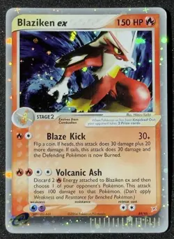 Blaziken EX 89/95 Team Magma Vs Team Aqua Set 2004 Holo Rare Pokemon TCG Card LP - Image 2