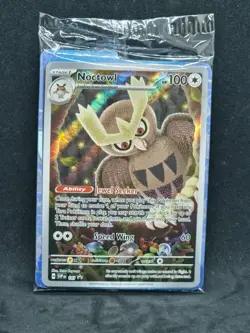 Pokemon Stellar Crown Noctowl Black Star Promo SVP 141 (SEALED) - Image 1
