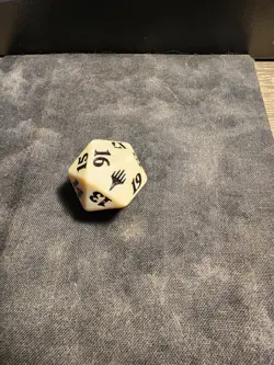 MTG Black, White Planes walker D20 Spindown Die MAGIC THE GATHERING - Image 1