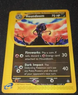 Pokemon AQUAPOLIS - #15/147 - Houndoom - Nonholo - ENG - Near Mint - Image 3