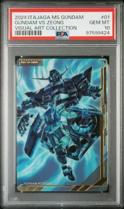[PSA9] ya37 Psa9 No.01 Ur Gundam Vs Zion Mobile Suit Itajaga Card Authentication - Image 1
