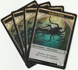 ✪ 4 MAGIC The Gathering ELDRAZI SCION Token Creature MTG PLAYSET BFZ/EN 2015 - Image 1
