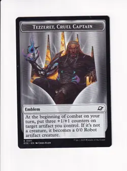 MAGIC THE GATHERING MTG EDGE OF ETERNITIES EMBLEM TEZZERET / TOKEN ROBOT (#2) - Image 1