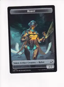 MAGIC THE GATHERING MTG EDGE OF ETERNITIES EMBLEM TEZZERET / TOKEN ROBOT (#1) - Image 2