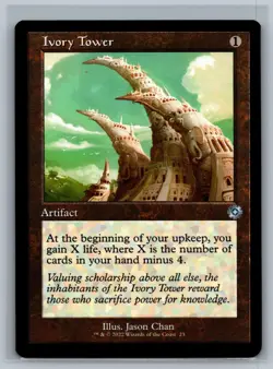 Magic MTG The Brothers' War Ivory Tower #23 Retro Frame Artifact TCG CCG - Image 1
