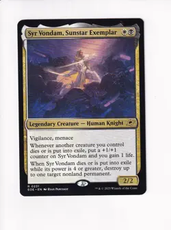MAGIC THE GATHERING MTG EDGE OF ETERNITIES SYR VONDAM, SUNSTAR EXEMPLAR - Image 1