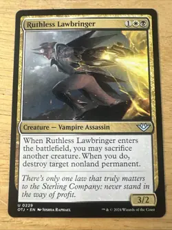 x1 Ruthless Lawbringer OTJ MTG 229 UNCOMMON M/NM 1x - Image 1