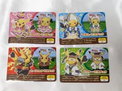 Set 4 Pikachu Pokemon Scrap Card Vintage Nintendo Bandai Japanese 2014 - Image 2