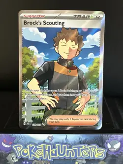Pokemon Card Brock's Scouting 179/159 SV Journey Together Full Art Trainer NM - Image 1