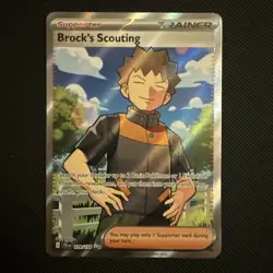 Pokemon Card Brock's Scouting 179/159 SV Journey Together Full Art Trainer NM - Image 1
