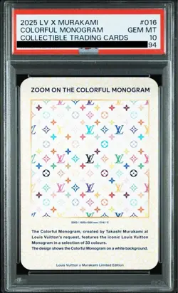 SA 10 Louis Vuitton Takashi Murakami Colorful Monogram Trading Card 012 LV - Image 1