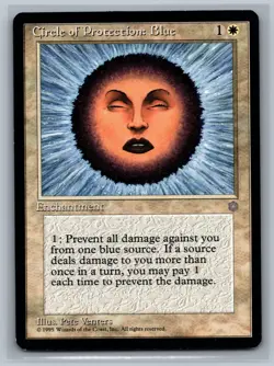 Magic The Gathering Ice Age Circle of Protection: Blue MTG TCG CCG - Image 1