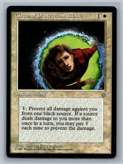 Magic The Gathering Ice Age Circle of Protection: Black MTG TCG CCG - Image 1
