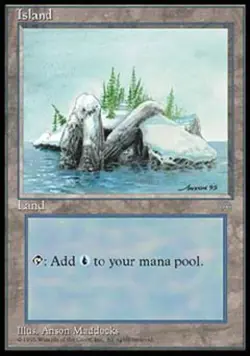 Island C - Light Play MTG Ice Age - Image 1