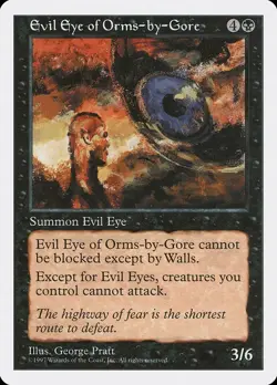 MTG - Evil Eye of Orms-by-Gore - Fifth Edition - X1 - (NM) - - Image 1