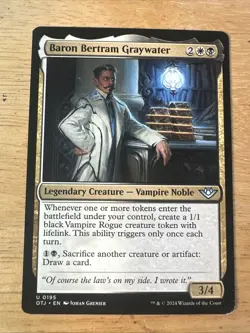 x1 Baron Bertram Graywater OTJ MTG 195 UNCOMMON M/NM 1x - Image 1