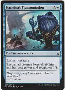 ✪ 1 x MAGIC: The Gathering KASMINA´S TRANSMUTATION Blue Enchantment MTG - Image 1