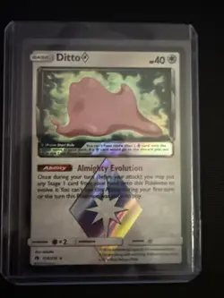 Ditto 154/214 Prism Star Holo Rare - 2018 Pokemon Lost Thunder NM NEVER PLAYED - Image 1