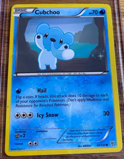 Cubchoo 40/135 - Plasma Storm - Common - Pokemon Card TCG LP - Image 1