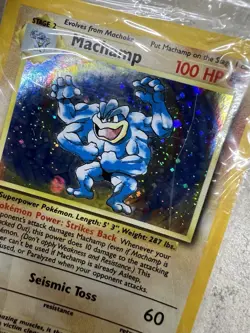 New/FactorySealed 1ST EDITION RARE HOLO FOIL MACHAMP POKEMON CARD! 8/102 VINTAGE - Image 2