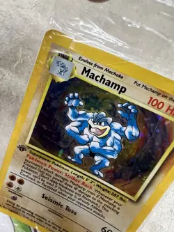 New/FactorySealed 1ST EDITION RARE HOLO FOIL MACHAMP POKEMON CARD! 8/102 VINTAGE - Image 3