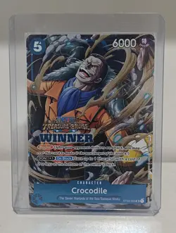 One Piece Card Game Winner Promo Card Crocodile ST03-003 Treasure Cruise - Image 1