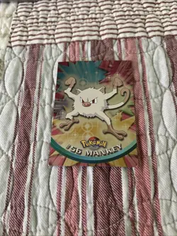 Pokemon Card - 2000 Topps Chrome Series 1 Mankey #56 Holo Foil - Image 1