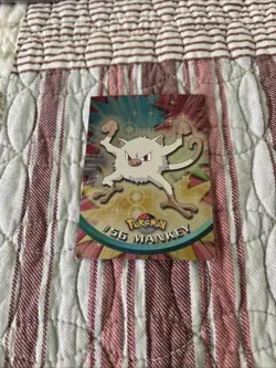 Pokemon Card - 2000 Topps Chrome Series 1 Mankey #56 Holo Foil - Image 5