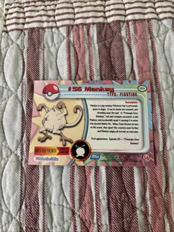 Pokemon Card - 2000 Topps Chrome Series 1 Mankey #56 Holo Foil - Image 8