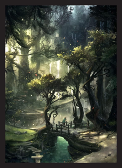 50 MTG Standard Card Sleeves Deck Protector - Forest Journey - Image 1