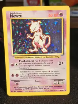 Mewtwo Base Set German / Mewtu Holo Pokemon Card TCG - Image 1