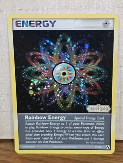 Rainbow Energy 81/92 Legend Maker Reverse Holo Pokemon Card NM - Image 1