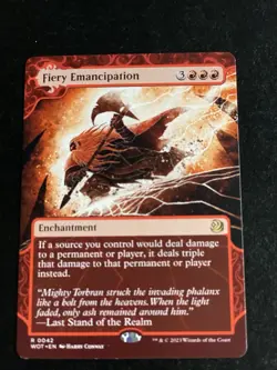 MTG - NM - Fiery Emancipation - Wilds of Eldraine: Enchanting Tales - Image 1