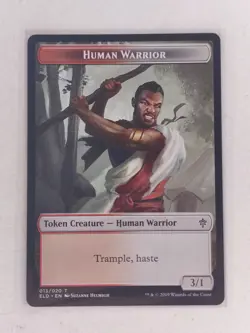 Human Warrior Token - Throne of Eldraine (ELD) MTG Magic the Gathering - NM+ - Image 1