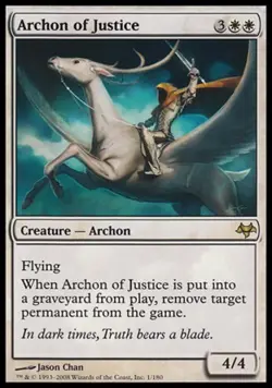 Archon of Justice - Medium Play MTG Eventide - Image 1