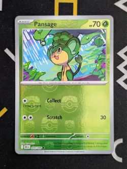 Pansage (Master Ball) Foil 004/086 Pokemon Black Bolt 2025 NM - Image 1