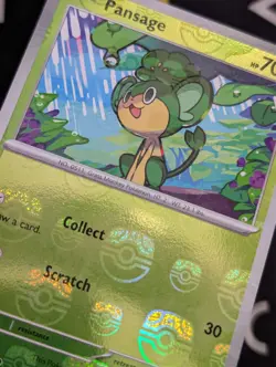 Pansage (Master Ball) Foil 004/086 Pokemon Black Bolt 2025 NM - Image 3