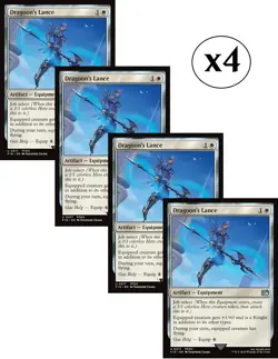 4x - Dragoon's Lance - x4 - Final Fantasy - UC NM MTG - Image 1
