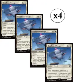 4x - Cloudbound Moogle - x4 - Final Fantasy - C NM MTG - Image 1