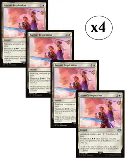 4x - Auron's Inspiration - x4 - Final Fantasy - UC NM MTG - Image 1