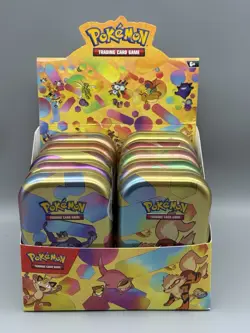 COMPLETE Pokemon TCG 151 Mini Tin Display W/ Coin & Art **EMPTY NO PACKS** - Image 1