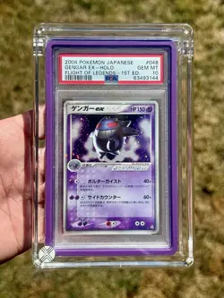 PSA 10 Gengar ex 048/082 Flight of Legends 1st Edition 2004 Japanese Pokemon - Image 1