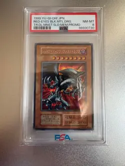 PSA8 Yugioh Red-Eyes Black Metal Dragon No Ref Secret Rare GB Promo Japanese - Image 1