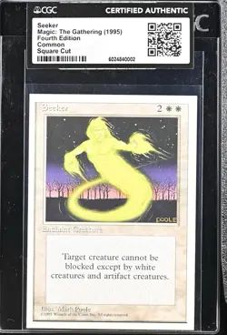 Magic: The Gathering Seeker Card Fourth Edition Common Square Cut - Image 1