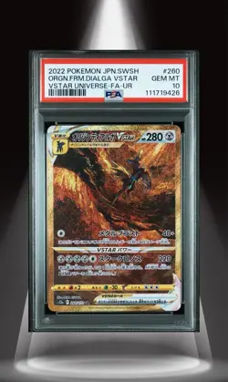 PSA10 GEM MINT Origin Dialga VSTAR UR Full Art Pokemon Card S12a - Image 1
