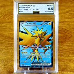 Pokemon 151 Zapdos EX 192/165 AGS Mint+ 9.5 Full Art Holo Ultra Secret Rare 2023 - Image 1