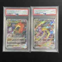 Charizard VSTAR Mewtwo VSTAR SAR PSA10 Rare Pokemon Card Set - Image 2