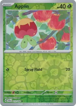 Applin 012/142 Reverse Holo Stellar Crown Pokemon Card NM - Image 1