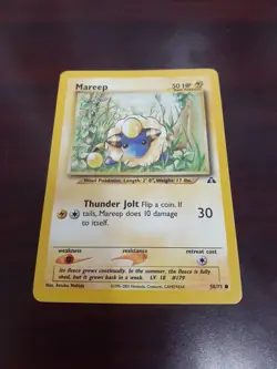 Pokemon 1st Edition 58/75 Mareep Neo Discovery 2001 WOtC Vintage Common Card - Image 2
