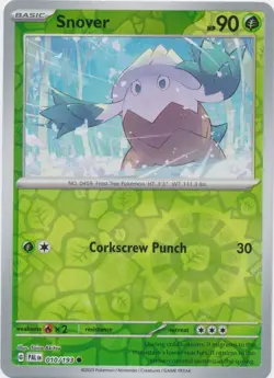 Snover 010/193 Reverse Holo Paldea Evolved Pokemon Card NM - Image 1